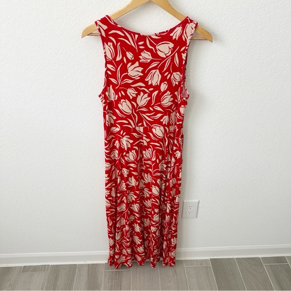 CAbi #6393 Tearoom Floral Maxi Dress Red Jersey Knit Size M - Picture 9 of 9